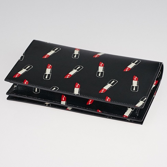 Saint Laurent Monogram Kate Limited
Edition Lipstick Print Black Leather Clutch - Picture 3 of 8